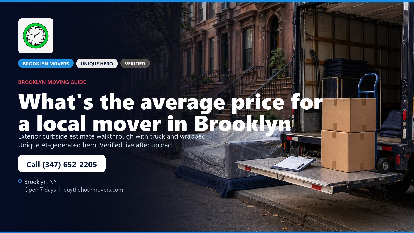 What's the average price for a local mover in Brooklyn? unique hero image for Buy The Hour Movers in Brooklyn