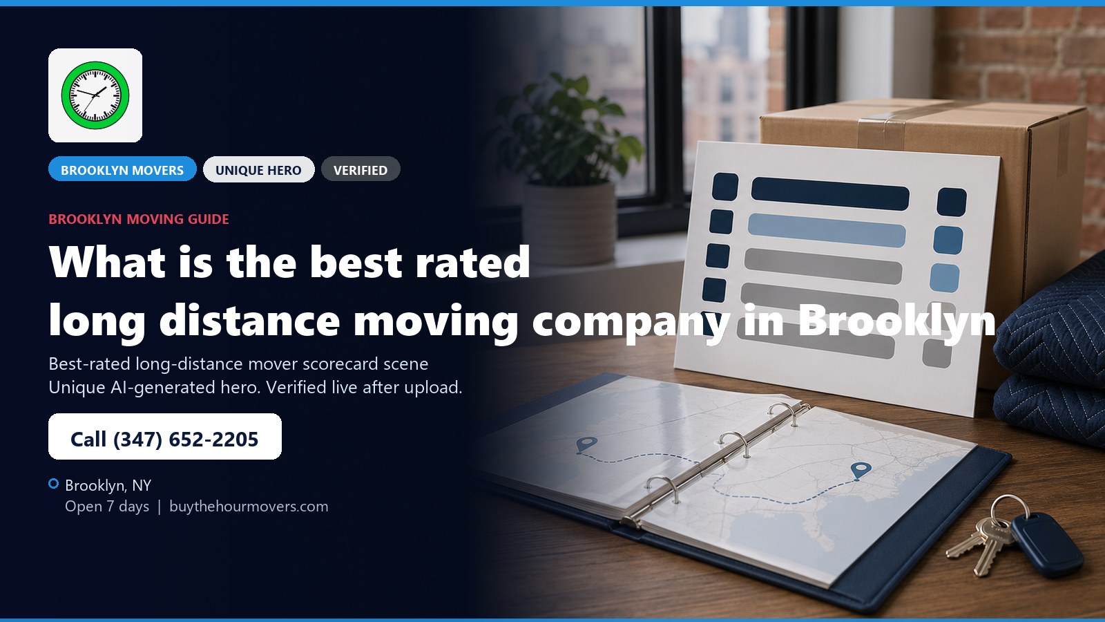 What is the best rated long distance moving company in Brooklyn? unique hero image for Buy The Hour Movers in Brooklyn