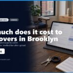 Image of a tablet displaying a mover cost quote for hiring movers in Brooklyn, accompanied by packing supplies such as tape, keys, and a notepad, set in a cozy interior environment. The scene emphasizes the process of planning a move in Brooklyn, NY.