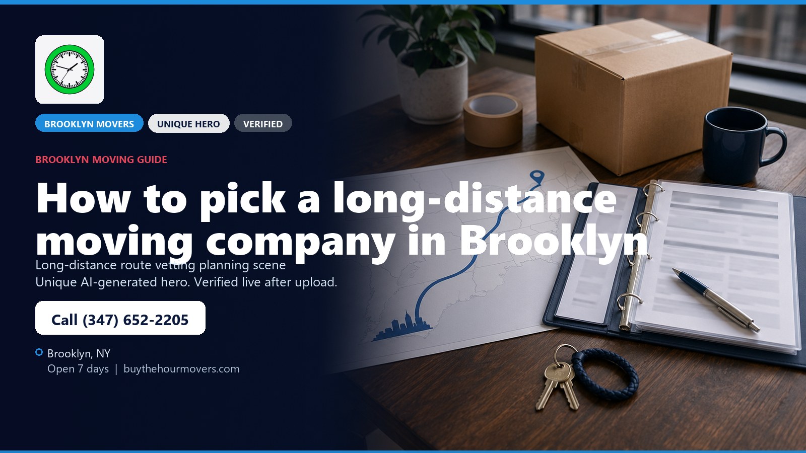 How to pick a long-distance moving company in Brooklyn? unique hero image for Buy The Hour Movers in Brooklyn