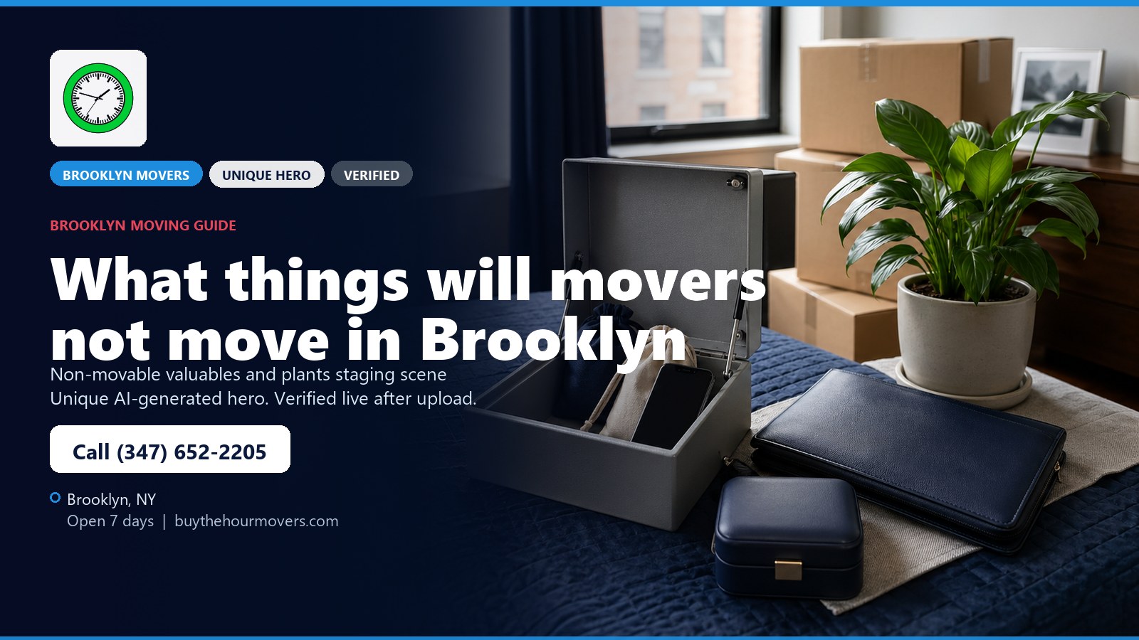 What things will movers not move in Brooklyn? unique hero image for Buy The Hour Movers in Brooklyn