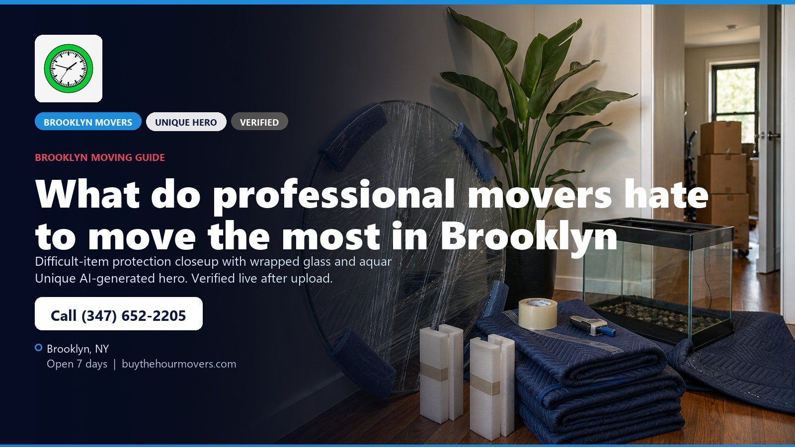 What do professional movers hate to move the most in Brooklyn? unique hero image for Buy The Hour Movers in Brooklyn