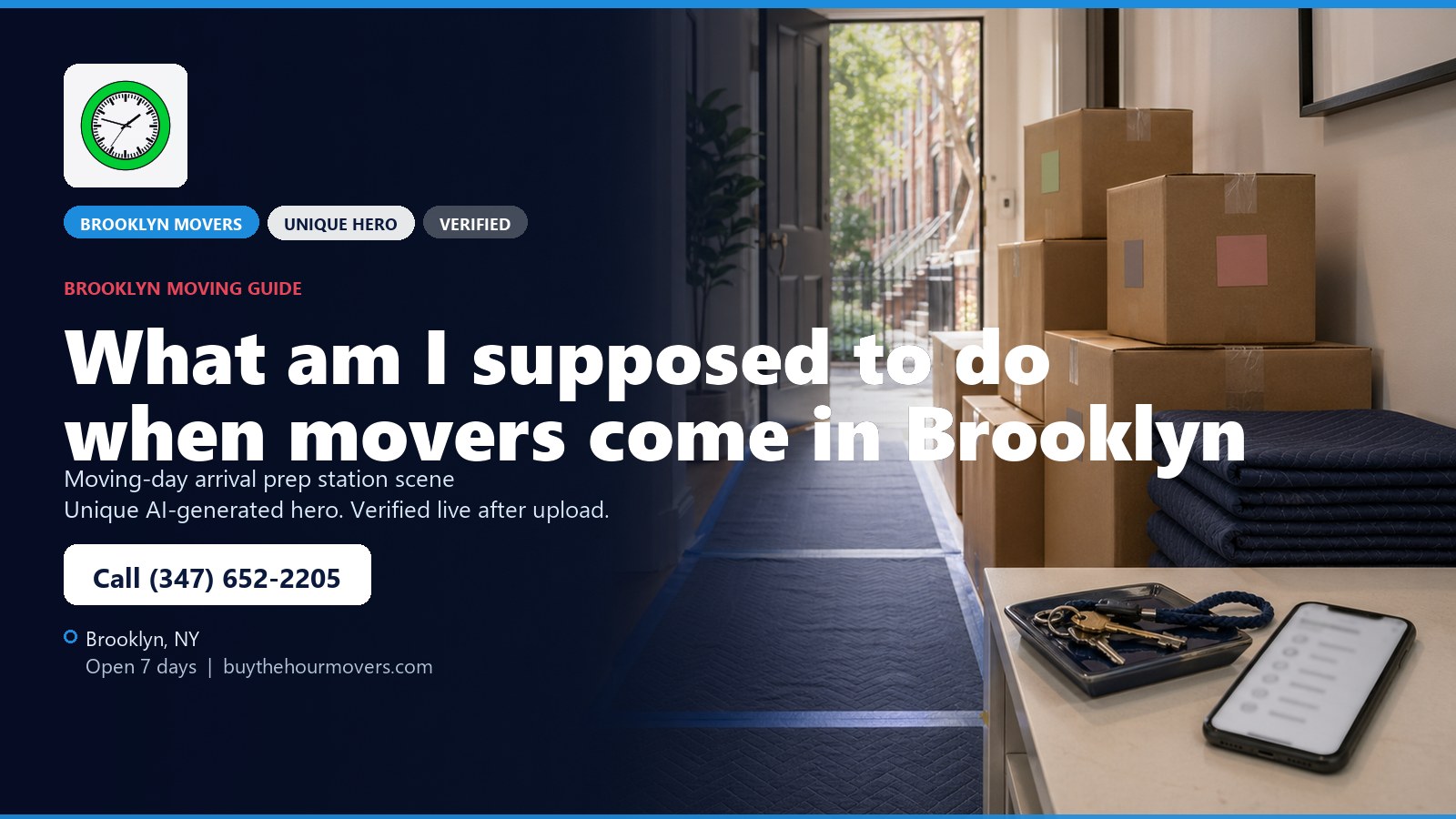 What am I supposed to do when movers come in Brooklyn? unique hero image for Buy The Hour Movers in Brooklyn